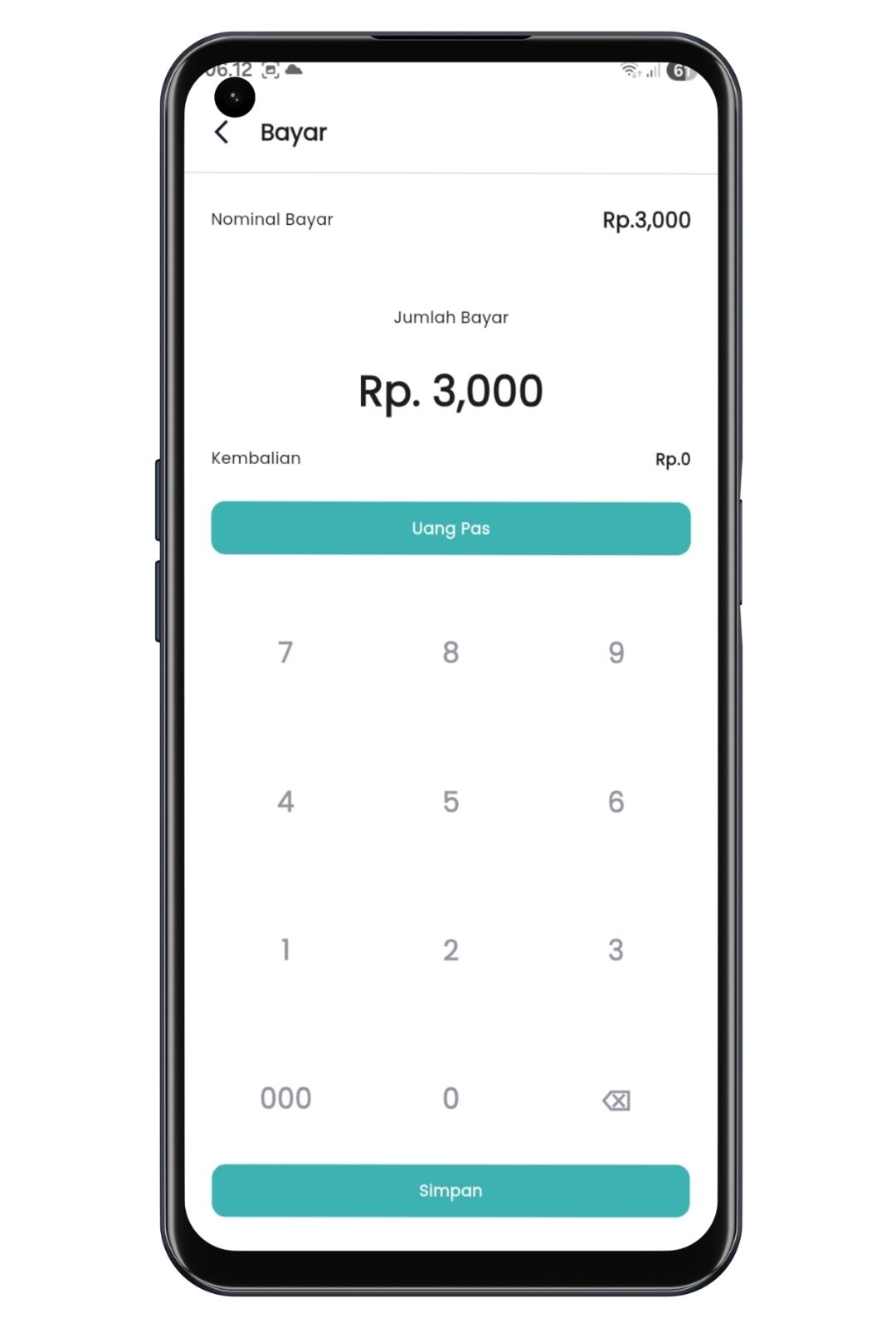 Proses pembayaran penjualan Axata Kasir