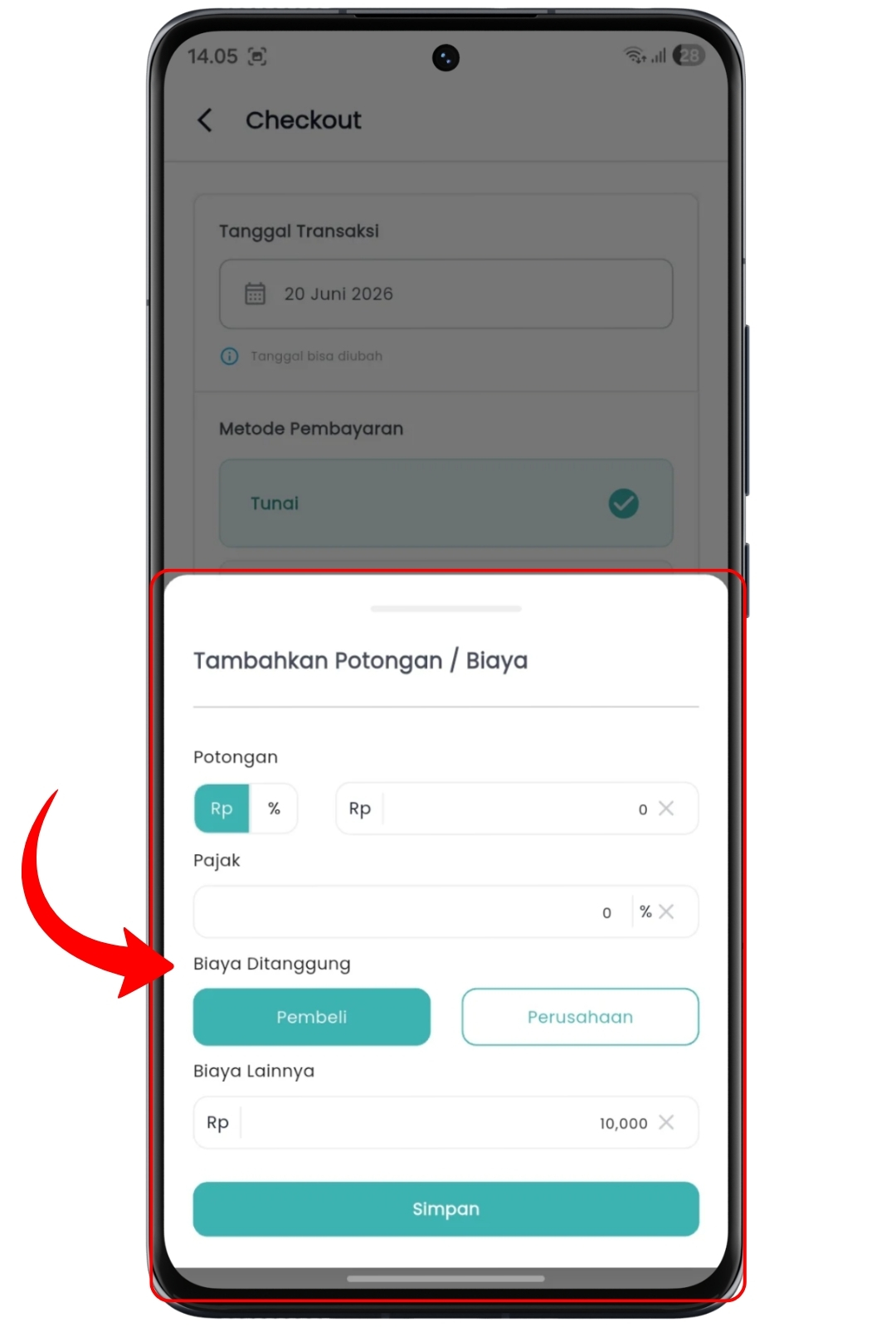 Transaksi Penjualan di Axata Kasir Lite